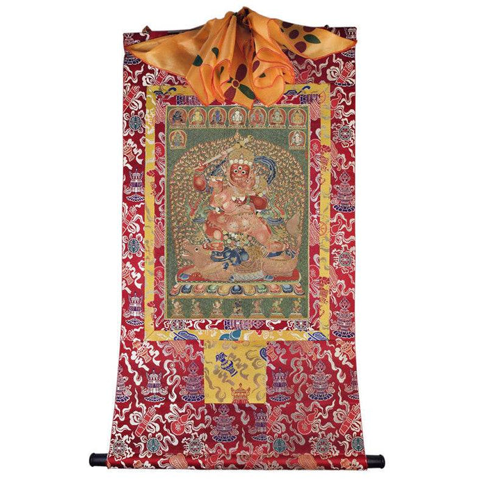 Rakta,Yamari Image - Tibetan thangka painting, view 7