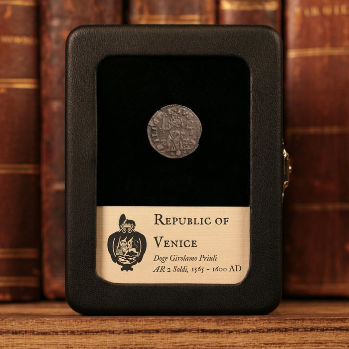 Republic of Venice, Doge Girolamo Priuli, AR 2 Soldi - 1565 to 1600 CE - Italian States
