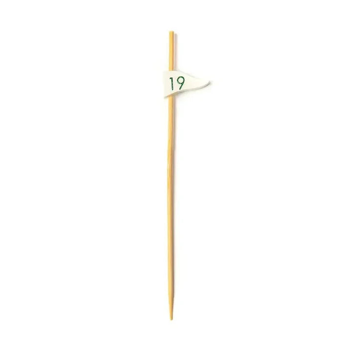 RiteEarth - 4.75" Bamboo Pick - 19th Flag, 100/Bag, 10 Bag/Box - PB470