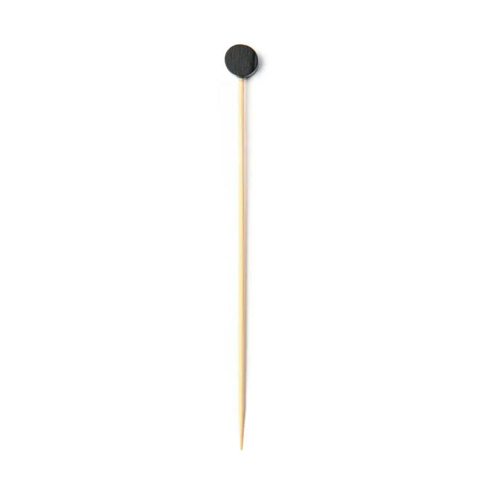 RiteEarth - 4.75" Bamboo Pick - Hocky Puck, 100Pcs/Bg, 10 Bgs/Bx - PB473