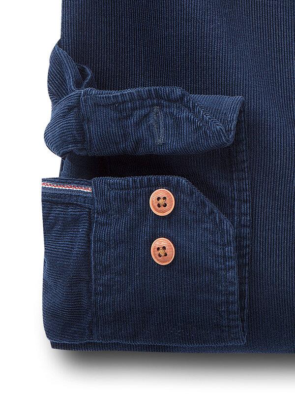 Rodeo Navy Corduroy Full sleeve single cuff   Cotton Shirt