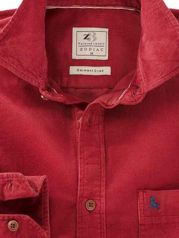 Rodeo Red Corduroy Full sleeve single cuff   Cotton Shirt