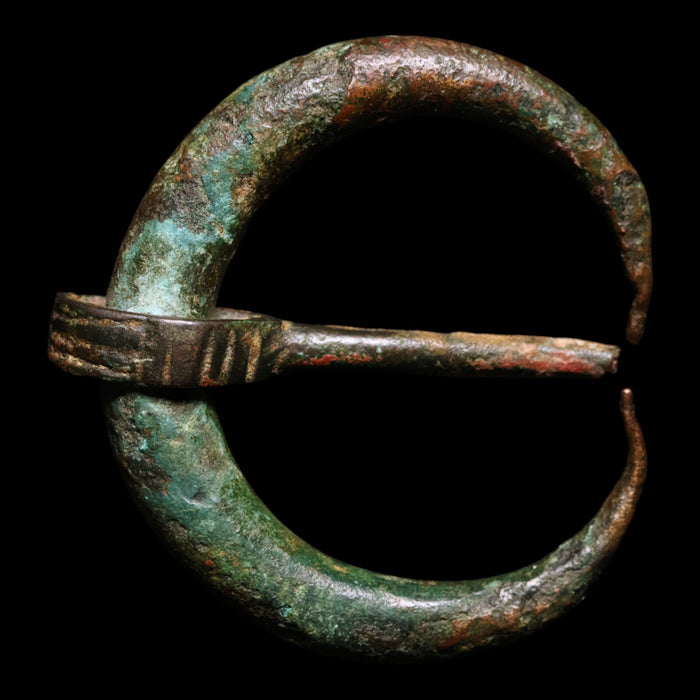 Roman Empire, Bronze Crescent Shaped Fibula - c. 1 to 300 CE - Roman Empire