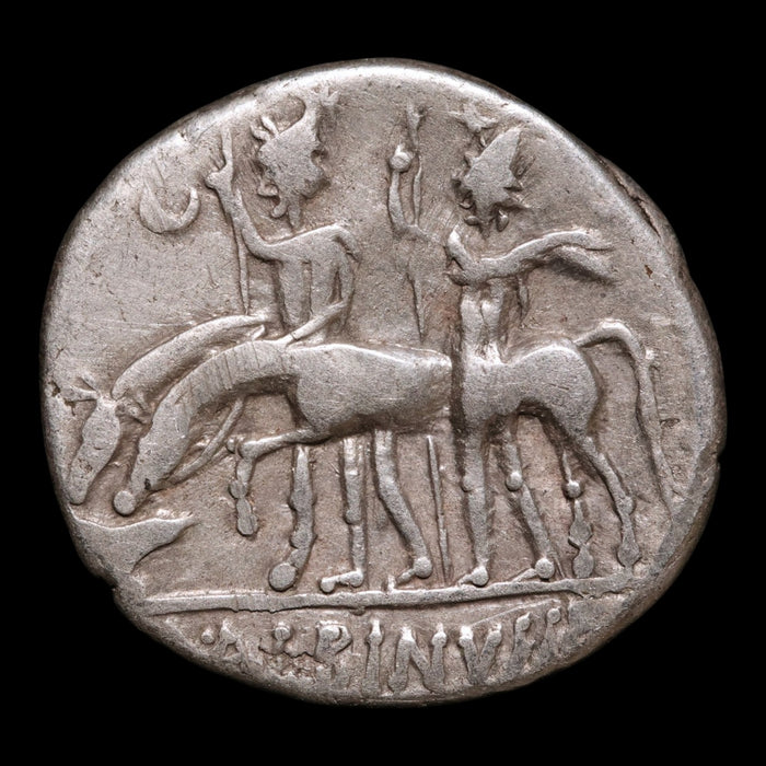 Roman Republic, L. Caecilius Metellus, AR Denarius, Apollo & Dioscuri - 95 to 92 BCE - Roman Republic
