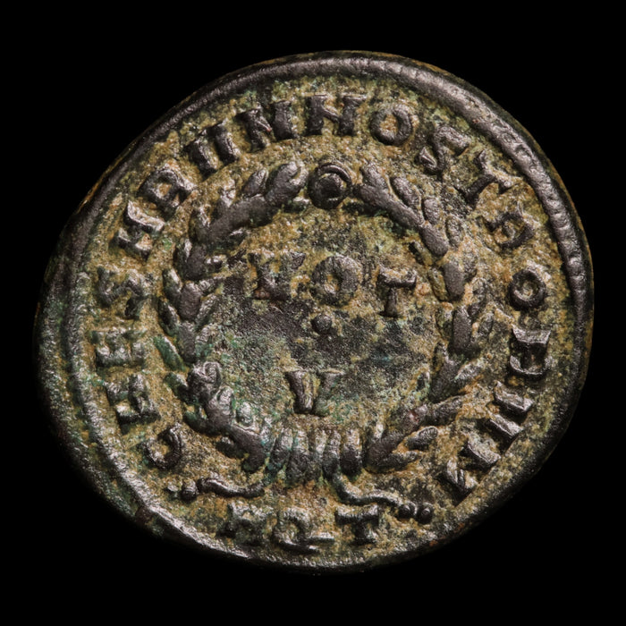 Rome, Constantine II, AE Unit, Votive Wreath Reverse - 320 to 321 CE - Roman Empire