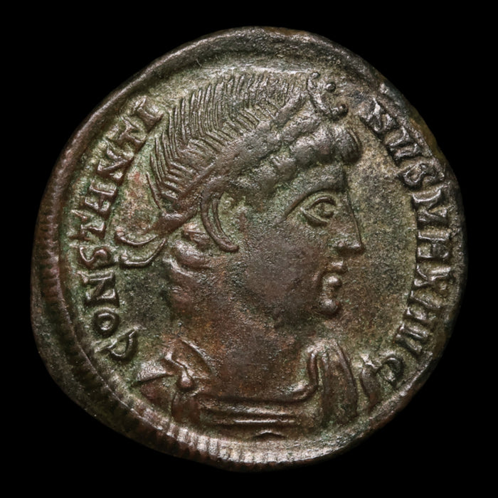 Rome, Constantine the Great, AE Unit, Two Soldiers Reverse - 336 to 337 CE - Roman Empire