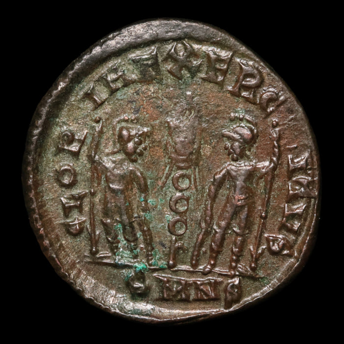 Rome, Constantine the Great, AE Unit, Two Soldiers Reverse - 336 to 337 CE - Roman Empire