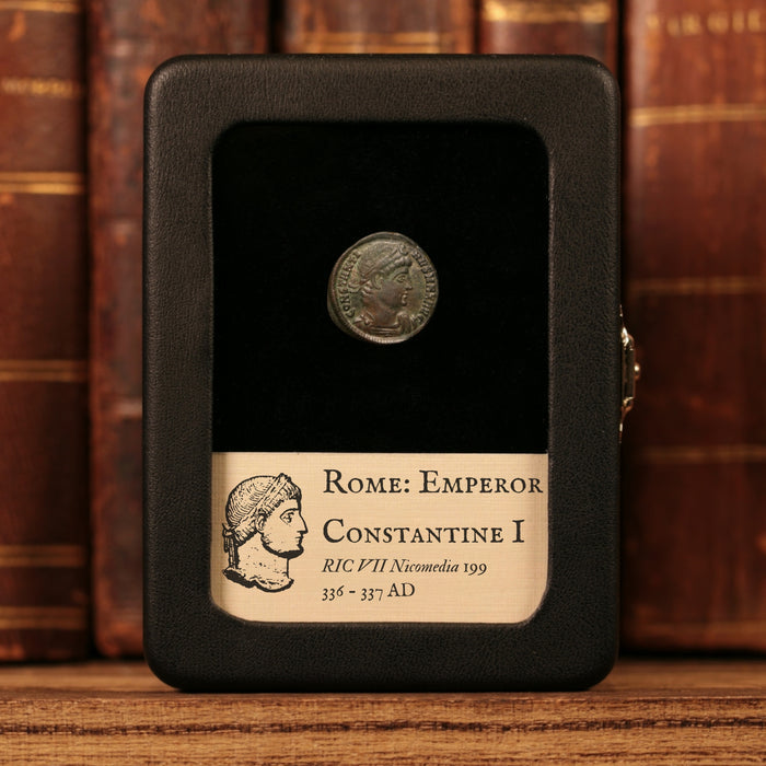 Rome, Constantine the Great, AE Unit, Two Soldiers Reverse - 336 to 337 CE - Roman Empire