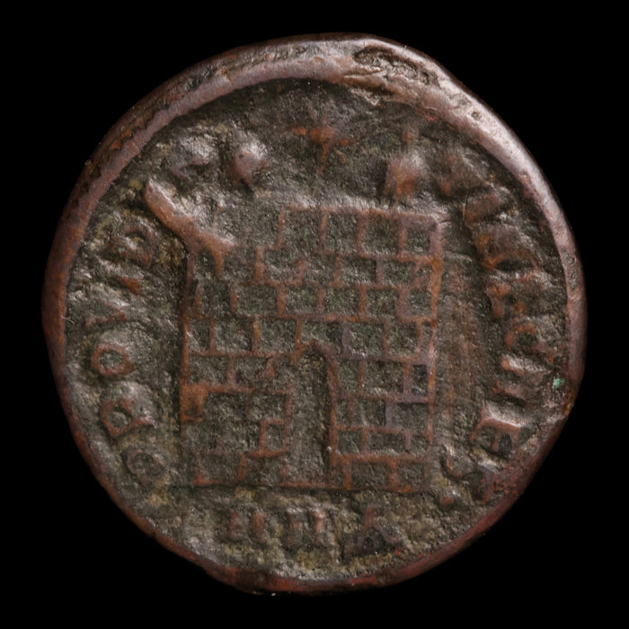 Rome, Constantius II, AE Unit, Camp Gate Reverse - 325 to 326 CE - Roman Empire