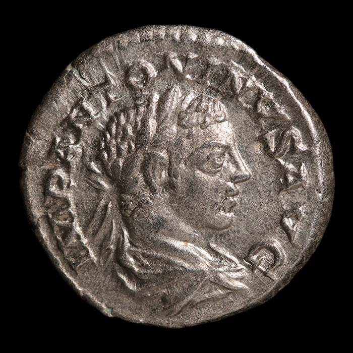 Rome, Emperor Elagabalus, AR Denarius, Annona (Deity of Grain) - 218 to 222 CE - Roman Empire