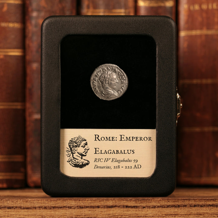 Rome, Emperor Elagabalus, AR Denarius, Annona (Deity of Grain) - 218 to 222 CE - Roman Empire