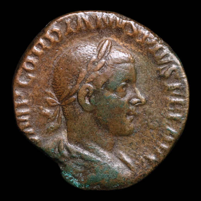Rome, Emperor Gordian III, AE Sestertius, Laetitia (Goddess of Happiness) - 241 to 244 CE - Roman Empire