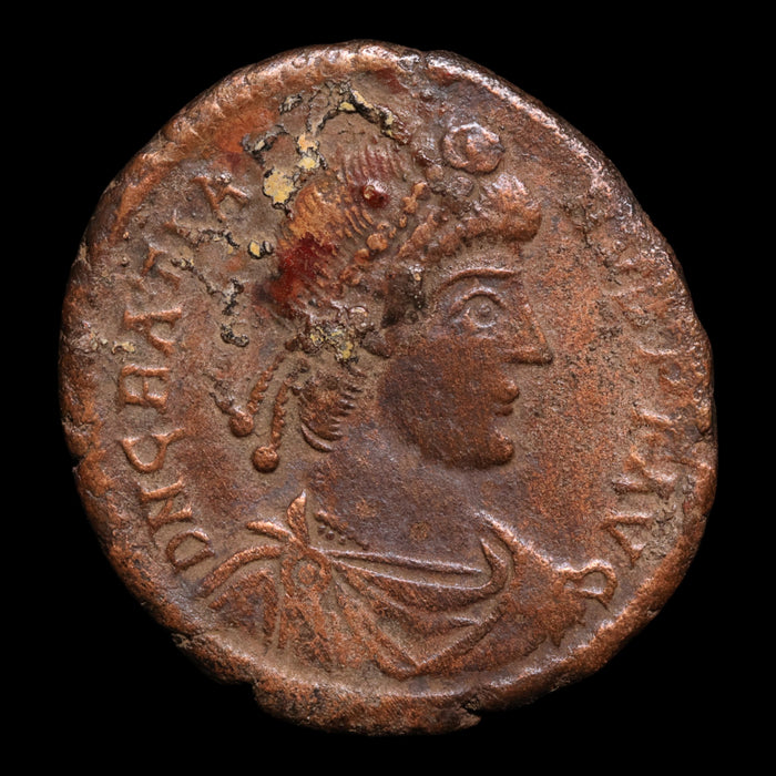 Rome, Emperor Gratian, AE2, Emperor Holding Victory Reverse - 378 to 383 CE - Roman Empire