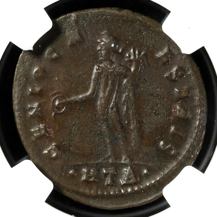 Rome, Emperor Maximinus Daia, Large Bronze, Genius Reverse (Ch VF) - 308 to 309 CE - NGC Certified
