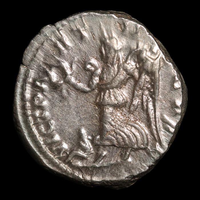 Rome, Emperor Septimius Severus, AR Denarius, Goddess of Victory Reverse - 197 to 200 CE - Roman Empire
