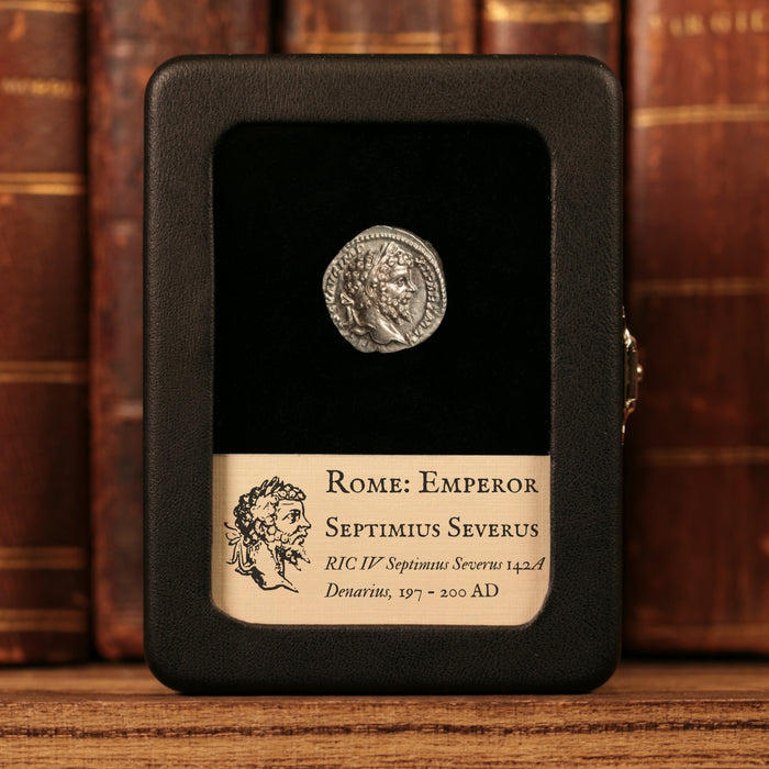 Rome, Emperor Septimius Severus, AR Denarius, Goddess of Victory Reverse - 197 to 200 CE - Roman Empire