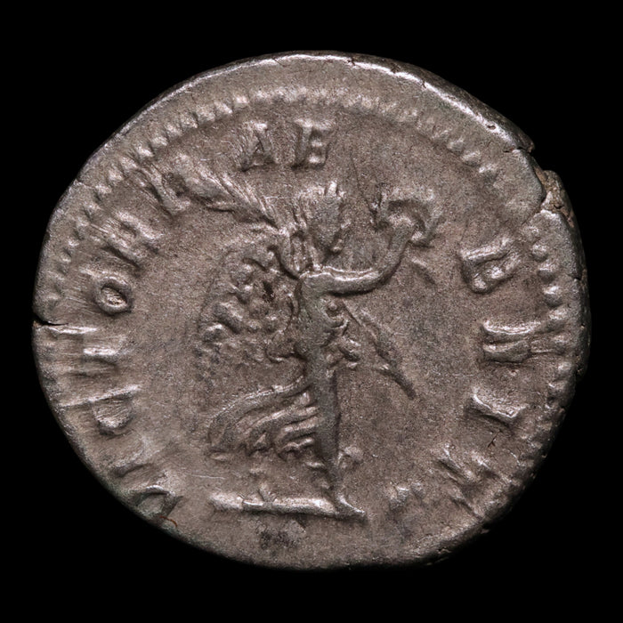 Rome, Emperor Septimius Severus, AR Denarius, Victory Reverse - 210 to 211 CE - Roman Empire