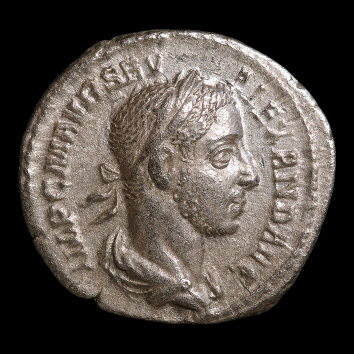Rome, Emperor Severus Alexander, AR Denarius, Aequitas (Justice) - 227 CE - Roman Empire
