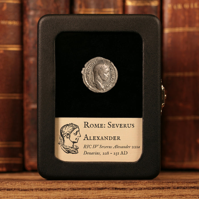 Rome, Emperor Severus Alexander, AR Denarius, Virtus (Deity of Bravery) - 228 to 231 CE - Roman Empire
