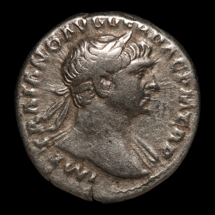 Rome, Emperor Trajan, AR Denarius, Felicitas (Divine Productivity) - 103 to 111 CE - Roman Empire