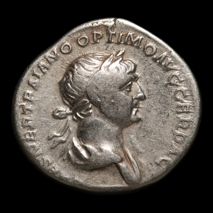Rome, Emperor Trajan, AR Denarius, Felicitas (Divine Productivity) - 114 to 117 CE - Roman Empire