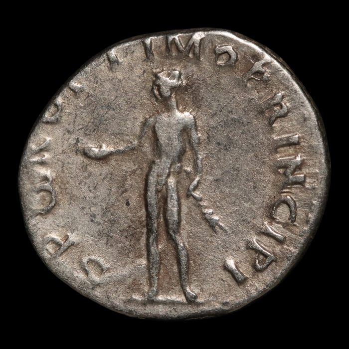 Rome, Emperor Trajan, AR Denarius, Genius (Divinity) - 112 to 114 CE - Roman Empire