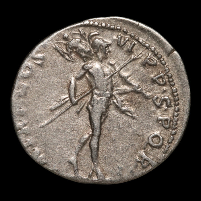 Rome, Emperor Trajan, AR Denarius, Mars (God of War) - 114 to 117 CE - Roman Empire