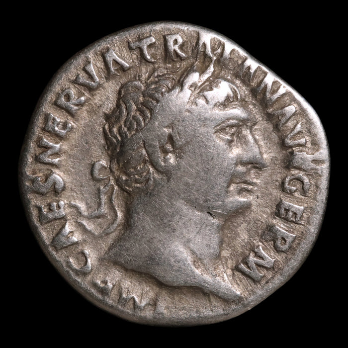 Rome, Emperor Trajan, AR Denarius, Victory Reverse - 100 CE - Roman Empire
