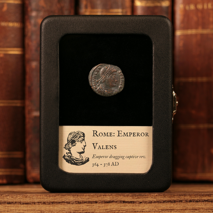 Rome, Emperor Valens, Bronze, Emperor Dragging Captive - 364 to 378 CE - Roman Empire