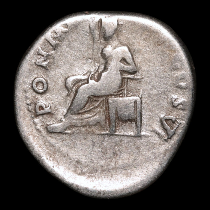 Rome, Emperor Vespasian, AR Denarius, Securitas (Goddess of Security) - 75 CE - Roman Empire