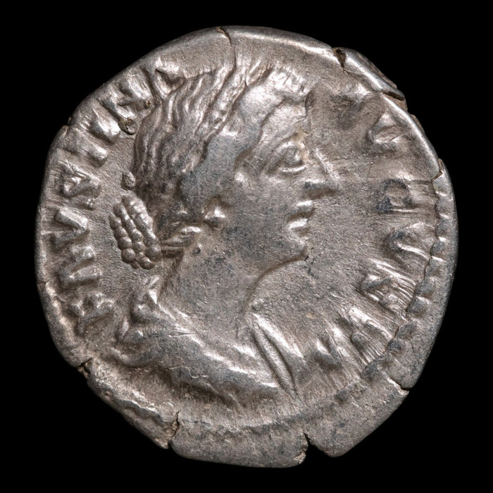 Rome, Empress Faustina II, AR Denarius, Juno (Goddess of Marriage) - 161 to 176 CE - Roman Empire
