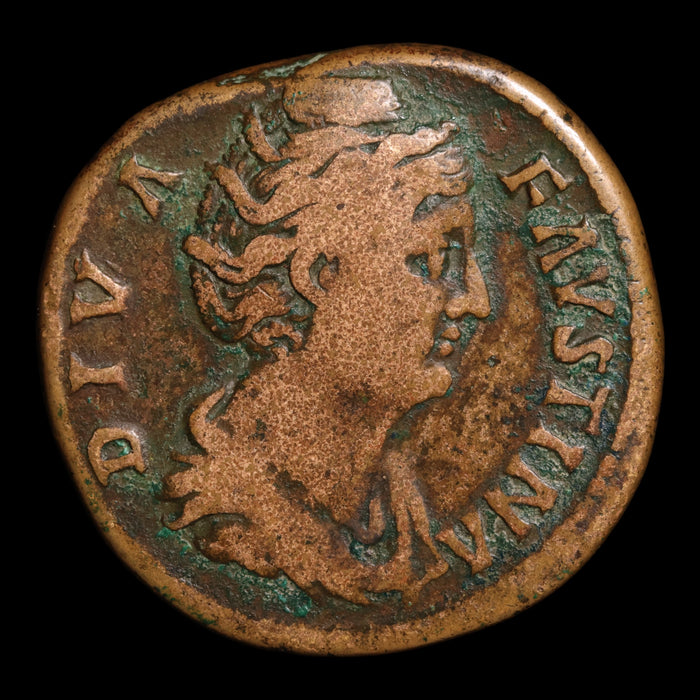 Rome, Faustina the Elder, Large AE Sestertius, Aeternitas (Eternity) - 141 CE - Roman Empire