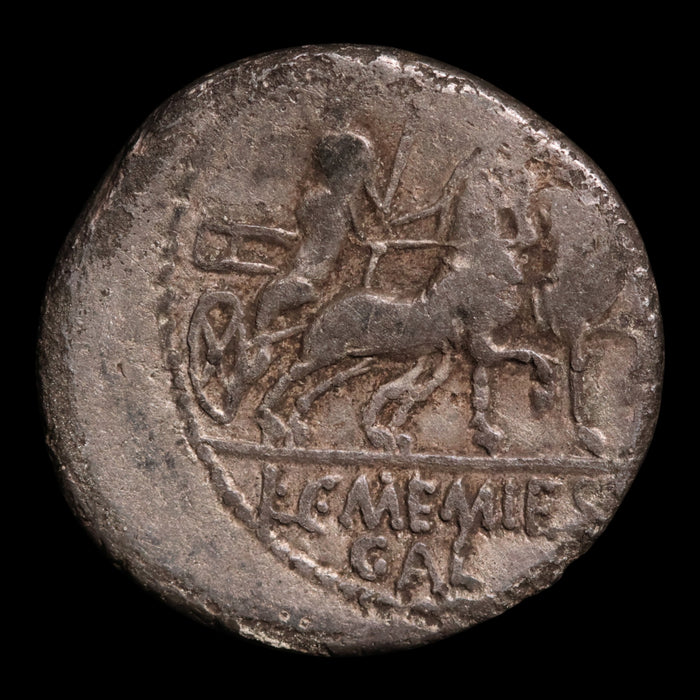 Rome, L. or C Memmius Gal, AR Denarius, Jupiter, Venus, & Cupid - 87 BCE - Roman Republic