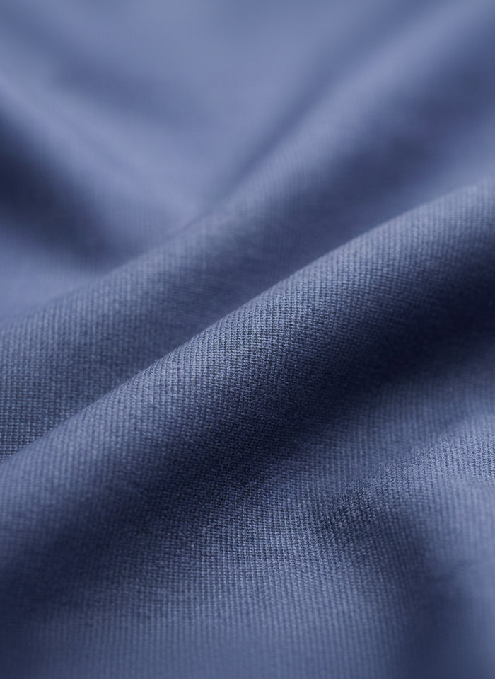 Sainz Blue Tecnho 4 Way Stretch Solid Full Sleeve Single Cuff Slim Fit Party Wear Blended Shirt