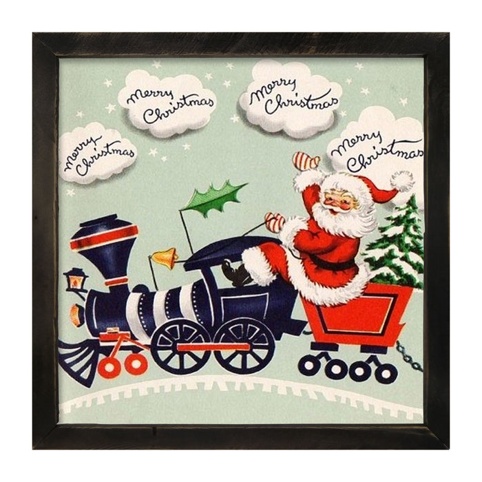 Santa Riding a Train