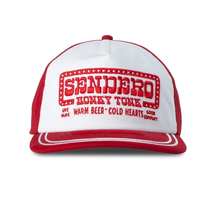 Sendero Honky Tonk Hat | White & Red | Sendero Provisions Co.