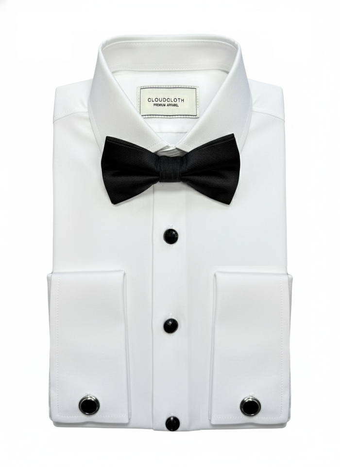 SH9801T - Boy's 4 Way Stretch Tuxedo Shirt with Bow
