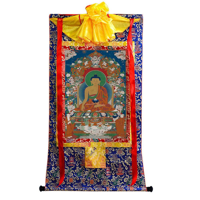 Shakyamuni - 18th Century - Tibetan thangka painting, view 4