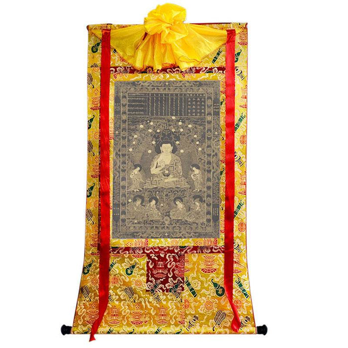 Shakyamunia Buddha Image - Tibetan thangka painting, view 8