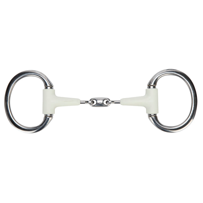 Shires EquiKind Softie Flat Ring Eggbutt Peanut Link