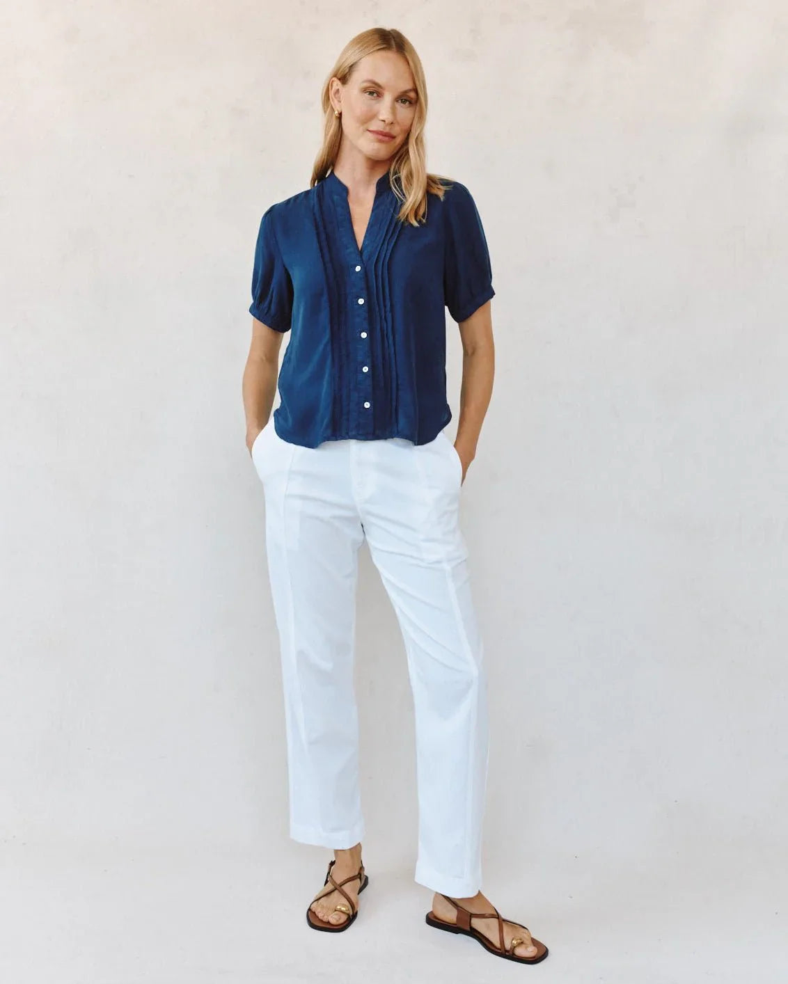 Bella Dahl Short Sleeve Pintuck Shirt