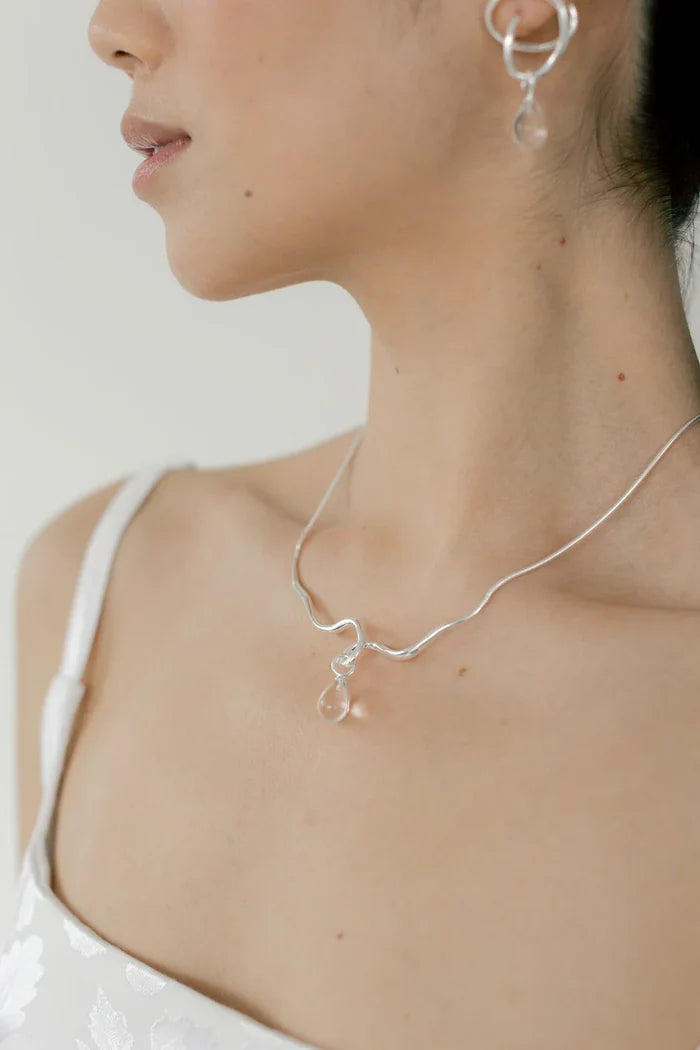 Silver Maeva Drop Necklace