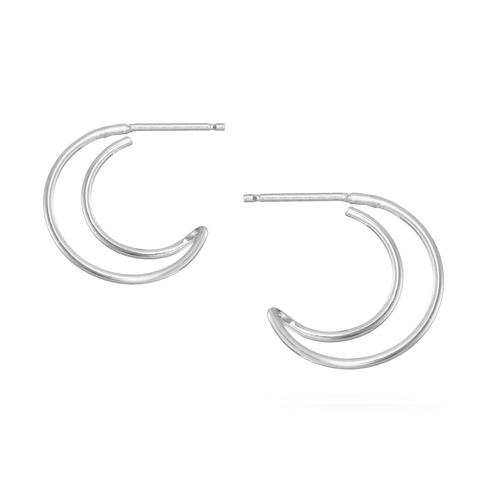 Silver Satsuma Hoops