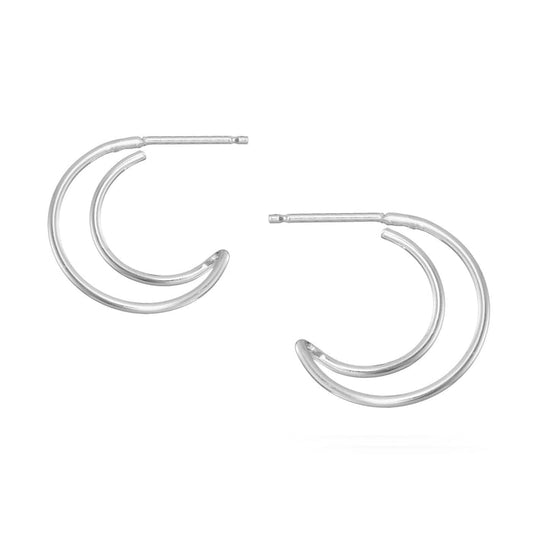 Silver Satsuma Hoops