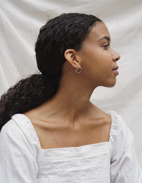 Silver Satsuma Hoops