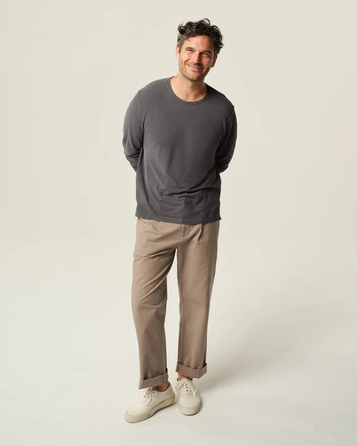 Slate LS Crepe Tee