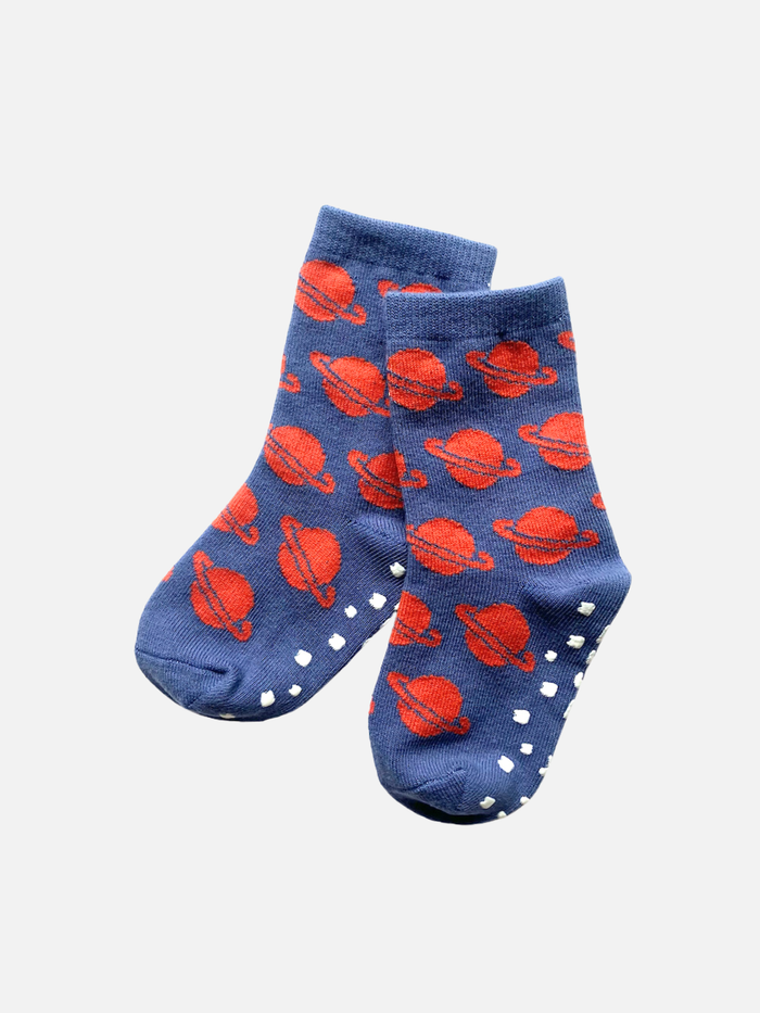 Slate Spacecamp Baby Grip Socks
