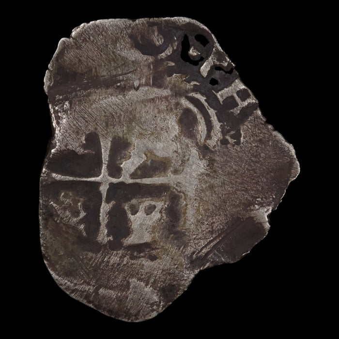 Spanish 1 Real, Bolivia Mint, Silver Cob Coin - c. 1600s to 1700s - Spanish Empire