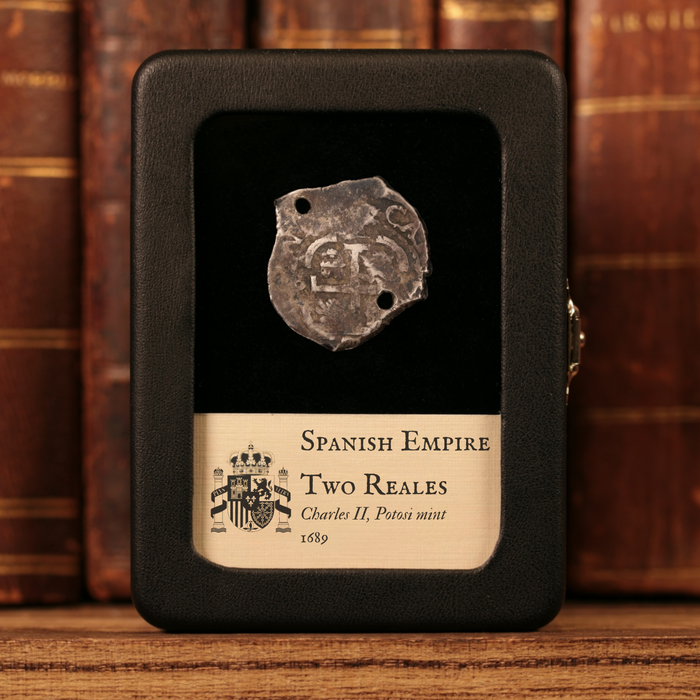 Spanish 2 Reales, Bolivia Mint, Silver Cob Coin - 1689 - Spanish Empire