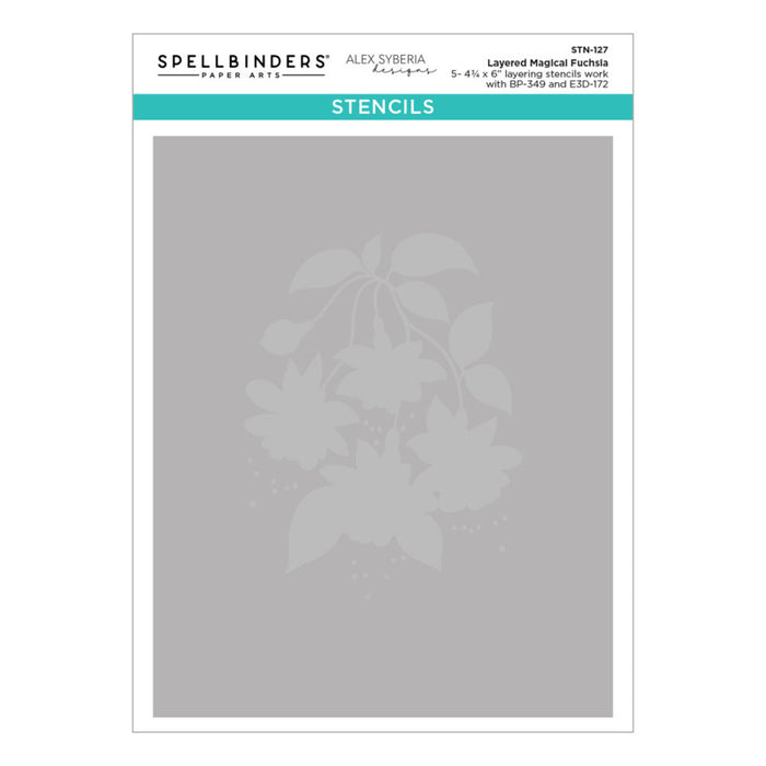 Spellbinders BUNDLE 3D Embossing Folder, Stencil & Die Set Magical Fuchsia. Approx. 5.50 x 8.50 in. Available at Embellish Away in Bowmanville Ontario Canada.